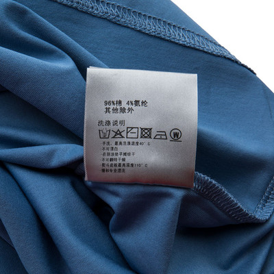 【18秋冬新款】VERRI/VERRI植絨工藝圖案,栩栩生動(dòng),圖案效果飽滿的藍(lán)色棉質(zhì)圓領(lǐng)修身款長(zhǎng)袖T恤-男士長(zhǎng)袖T恤